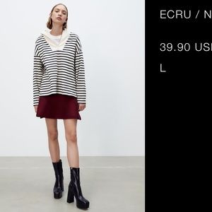 Zara half zip sweatshirt